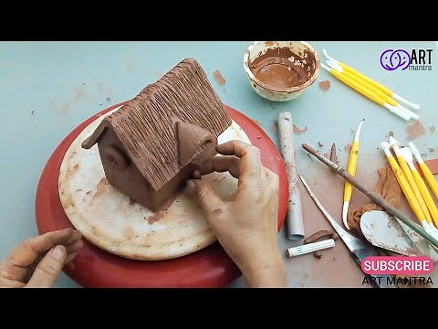 Easy and simple clay house | easy clay modelling tutorial for beginners | clay video tutorial