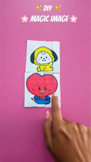 DIY BTS Magic Photo 😍 #diy #bts #magic #craftidea #viral #trending #short