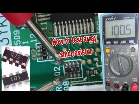 How to test array smd resistor using digital multimeter