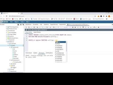 #Triggers #Functions #PostgreSQL Tutorials #SQL Concepts