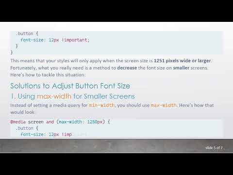 Solving CSS Button Size Issues with Media Queries