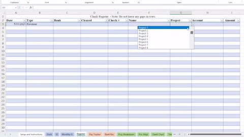 Excel Project Management Template: Profit and Loss, Bookkeeping (digital Download) - Etsy UK