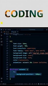CSS Background Clip Text Effect | Shorts #short #shortsreels #shortsvideos #htmlcss #cssanimation #textanimation #webdesign #webdevelopment #frontenddevelopment #learncoding #CodingShorts #codingreels #facebookreel #facebookshorts #reels2025 | Coding Cloud