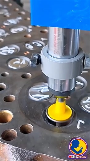 Engine Valve Guide Installation | Precision Cylinder Head Repair 🔧⚙️ #Shorts