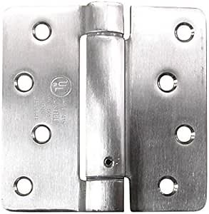 Hinge Outlet Spring Self-Closing Hinges, 4 Inch with 1/4 Inch Stainless Steel Highly Rust Resistant, 2 Pack, Adjustable Door Closing