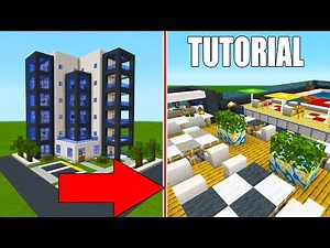 Minecraft Tutorial: How To Make A Modern Hotel Part 2 Pool And Bar