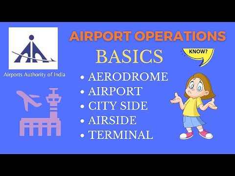 Airport Operations - Learn Basics - Aerodrome | Airport | Landiside | Airside | Terminal