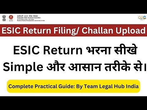 ESIC Return Filing Procedure Online 2024 | #legalhubindia