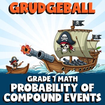 Probability of Compound Events GRUDGEBALL Math Game - No Prep Grade 7 Review