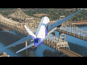 due to bad weather ;; the plane almost hit the bridge ;; Orleans airport [ game ]