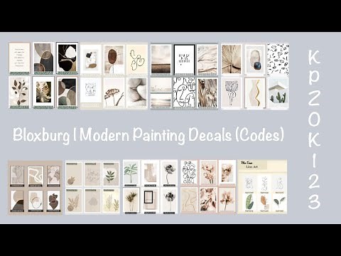 Bloxburg | Modern Painting Decals (Codes)