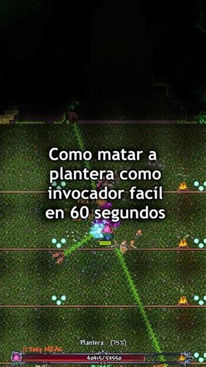 How to kill Plantera as an easy summoner in 60 seconds #terraria #terrariamastermode #short