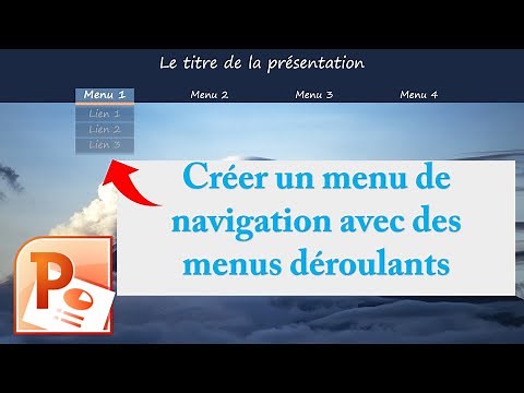 Animation Powerpoint #17: Créer un menu de navigation avec des menus déroulants