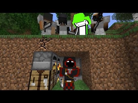 Badboyhalo VS 4 Hunters (Dream, Sapnap, George, Antfrost) | Minecraft Manhunt