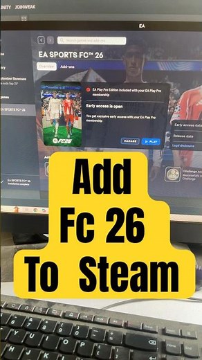Add FC 26 to steam #fc26 #AddToSteam #fifa26