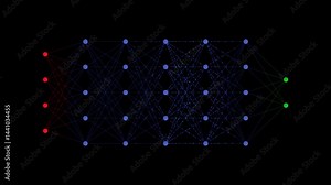 Schematic diagram showing the flow of signals in a neural network, illustrating input, hidden, and output layers — ideal for LLM, AI, and machine learning concepts.