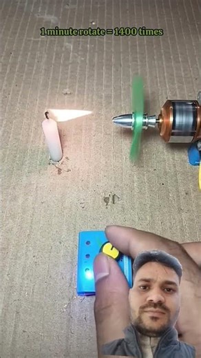 Bl DC brushless motor generator connection with candle 🕯️🕯️ experiment