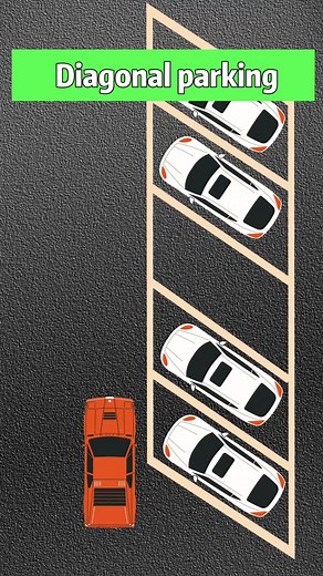 How to park in the diagonal parking space?#car #driving #tips #drive #howto #brake #how | Auto Tips