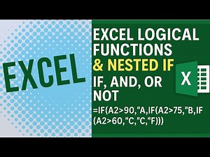 Excel Logical Functions & Nested IF Explained | IF, AND, OR, NOT with Real Examples