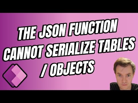 The JSON function cannot serialize tables / objects with a property called X’ of type ‘Polymorphic’
