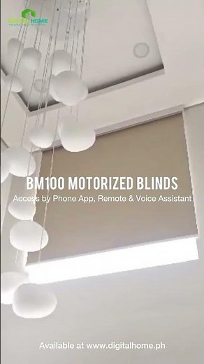 Motorized blinds for your high ceiling windows, easily controlled with remote and voice command