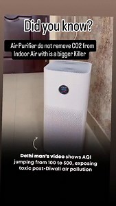 99K views · 327 reactions | Air purifiers do not remove CO2 from a room because they are designed to filter particles and other gases, but not carbon dioxide. The only effective way to remove CO2 is through ventilation, such as opening windows and doors to bring in fresh air. Using an air purifier in a closed room for a long time will cause CO2 levels to build up, which can lead to adverse health effects. | Mission Green Mumbai | Facebook