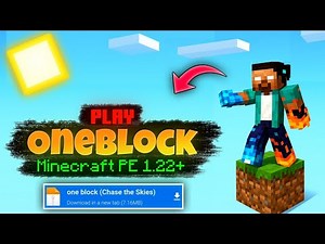 🌎ONE BLOCK Survival Map Download🔥 | Minecraft PE 1.21+