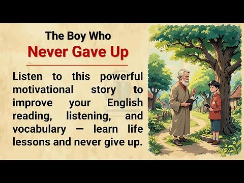 Reading and Listening Practice || The Boy Who Never Gave Up || Graded Reader || Learn English
