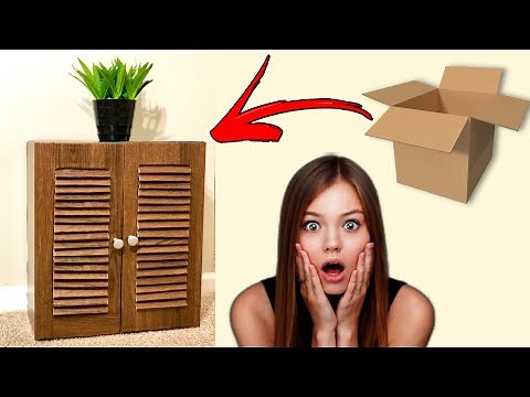 Make Cabinet Using Cardboard at Home| Easy Cardboard Craft | DIY Useful Cardboard Box Craft
