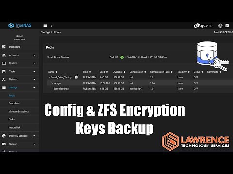 TrueNAS 12 Configuration and ZFS Encryption Keys Backup / Restore Processes