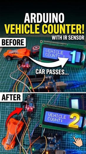 How to Build a Vehicle Detector (Easy!) 🛑 #arduino #shorts #yiutubeshorts #diyelectronics #diy