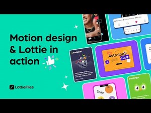 Real-world examples of motion designs and Lottie animations
