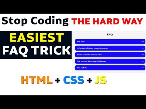 Create FAQ Section Using HTML & CSS | Web Developer Trick You Must Know!