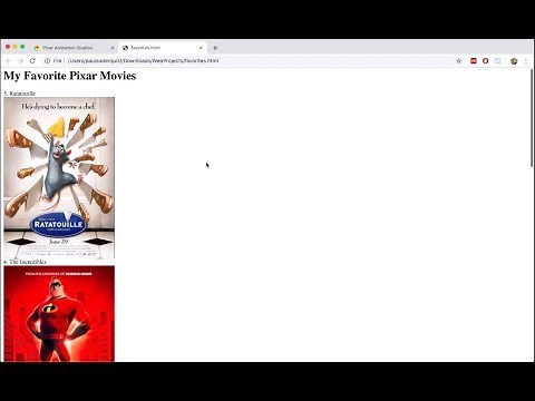 Favorites List - part 1 (Beginning HTML)