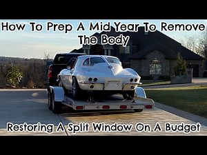 Preparing A 1963-1967 Corvette To Remove The Body. Replacing A Rusty Frame On A 63 Split Window.