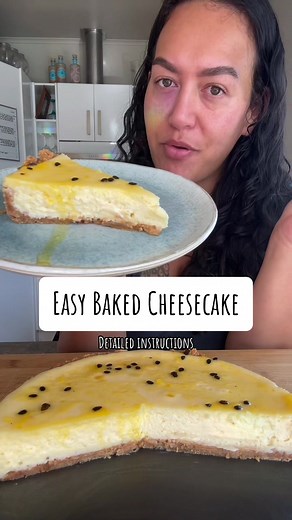 Easy Baked Cheesecake Recipe with Lemon Zest
