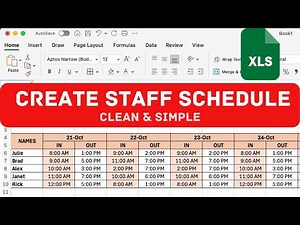 How To Create Employee Schedule In 5 Minutes In Excel