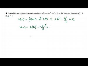 4.9 Antiderivatives and the Indefinite Integral: Example 7