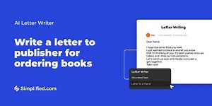 Generate letter to publisher for ordering books