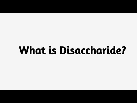 What is Disaccharide ?