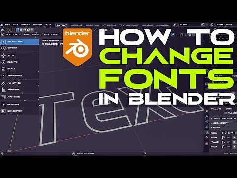 HOW to CHANGE FONTS in Blender