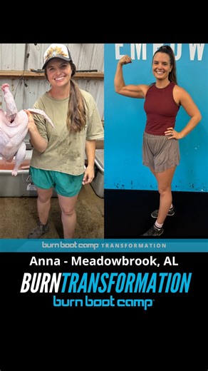 Burn Boot Camp ⚡ Meadowbrook, AL ⚡ Women's Gym on Instagram: "💥TRANSFORMATION STORY💥 She was always moving, but she wasn't moving with intention. Despite a demanding life on her farm, Anna felt exhausted and unaccomplished. See how Burn Boot Camp transformed her mindset, making her a better rider, wife, and mom. Start YOUR #burntransformation today: BurnBootCamp.com/Meadowbrook Anna's Story: == When I first walked through the Burn doors, I was intimidated. I'd never actually worked out a day i
