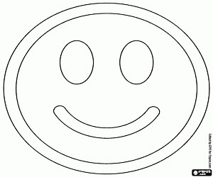 Smiley, the smiling face coloring page printable game