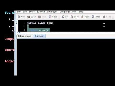 Errors (Understanding Java Error Types and Error Messages)