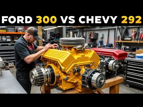 THE FORD 300 vs CHEVY 292 – The Untold War of Detroit’s Unkillable Inline Sixes