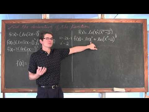 Derivative of Natural Logarithm Functions Calculus 1 AB