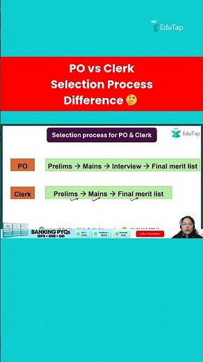 Bank PO vs Clerk | Difference in Selection Process Explained