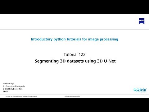 Tutorial 122 - Segmenting 3D datasets using 3D U-Net