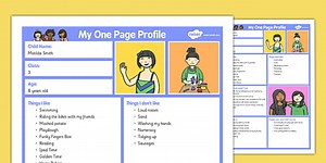My One Page Profile Primary Completed Version