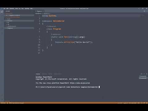 Running a dotnet core console application in VSCode